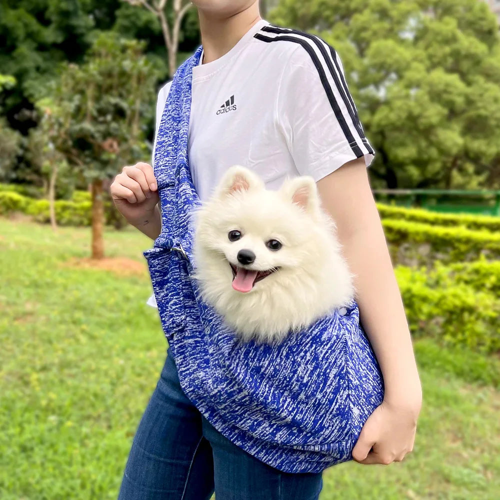 Portable Pet Carrier Bag – Breathable Foldable Shoulder Bag for Small Dogs & Cats