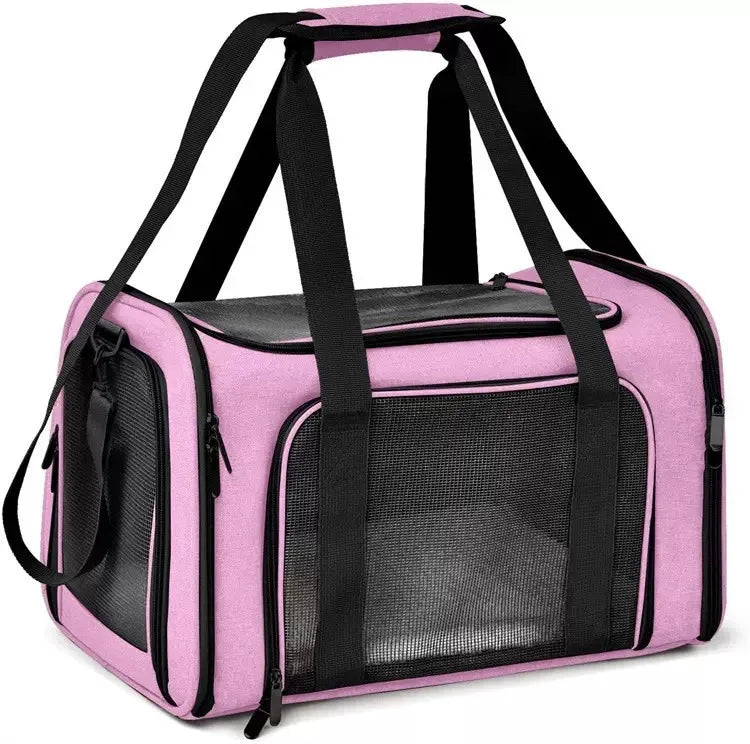 Large Capacity Pet Carrier Bag – Breathable Foldable Travel Bag for Cats & Dogs