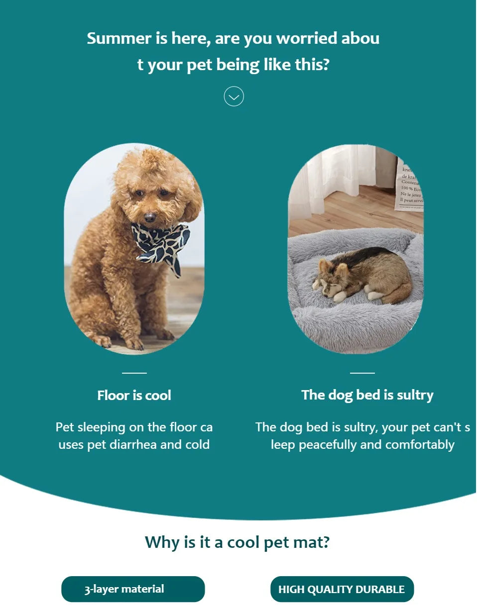Tapis rafraîchissant pour chien et chat – couverture d’été durable, taille XL