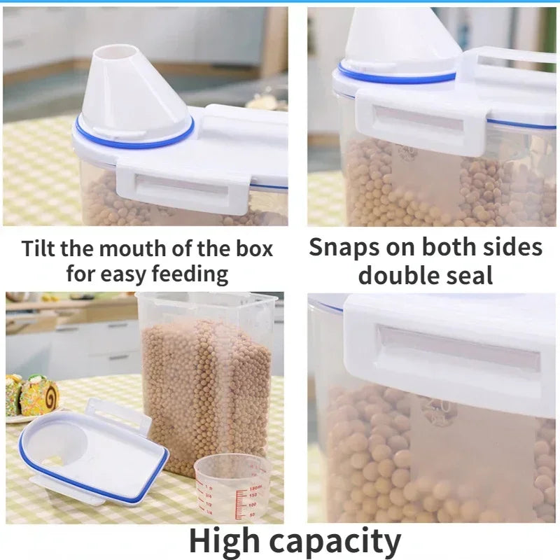 Conteneur hermétique pour croquettes – boîte de rangement avec doseur 1,5 kg / 2 kg