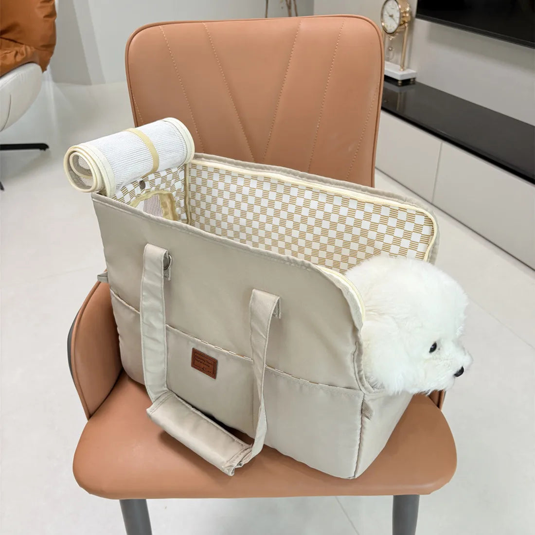 Canvas Pet Carrier Set 4pcs – Crossbody Shoulder Bag for Dogs & Cats