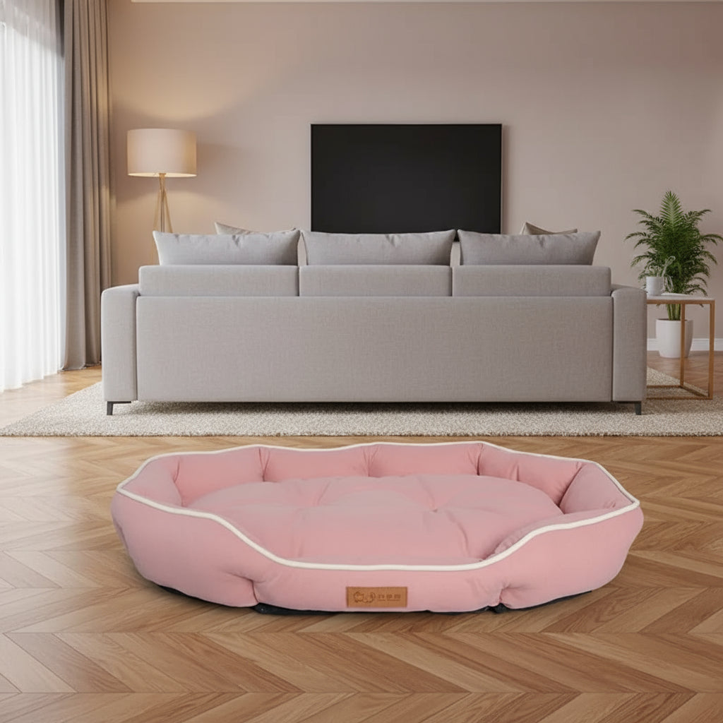 Large Dog Sofa Bed – Winter Warm Pet Sleeping Mat with Cushion