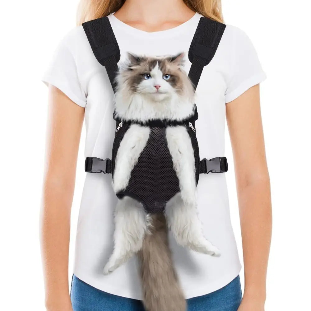 Sac à dos de transport pour chien et chat – confortable et réglable pour voyage