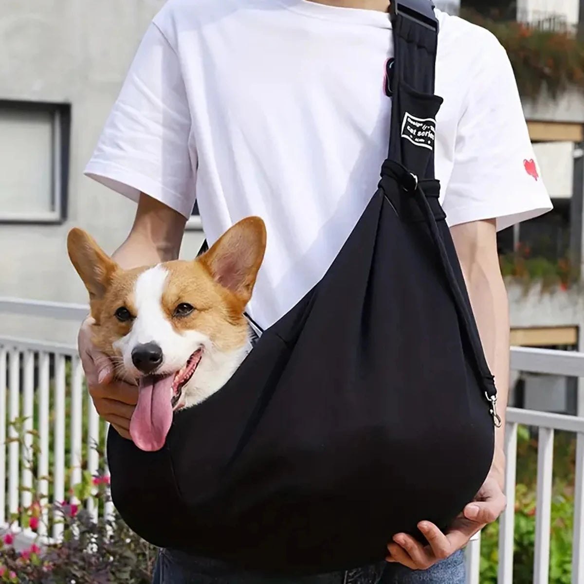 Adjustable Dog Carrier Bag – Comfortable Sling Shoulder Bag for Small Dogs