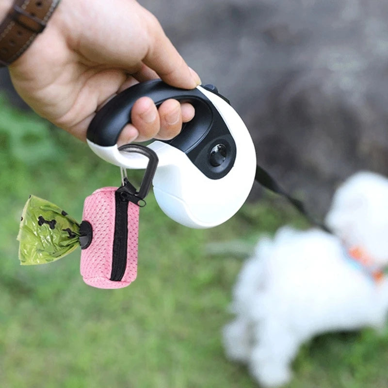 Distributeur de sacs à déjections pour chiens – support pratique pour sacs ramasse-crottes, outil de nettoyage portable pour promenades.