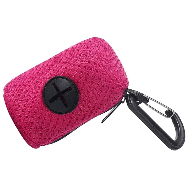 Distributeur de sacs à déjections pour chiens – support pratique pour sacs ramasse-crottes, outil de nettoyage portable pour promenades.
