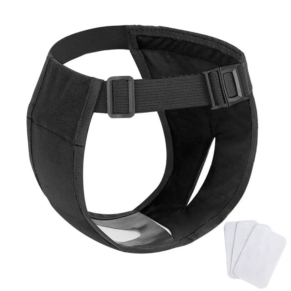 Dog Menstrual Pants – Adjustable Physiological Sanitary Shorts with 3 Diapers