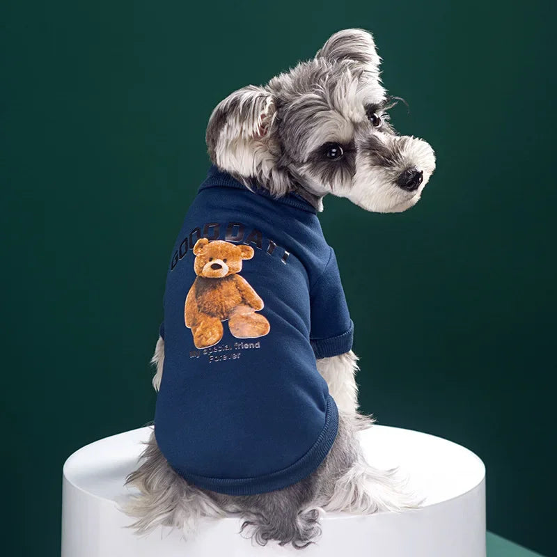 Cute Winter Dog Sweater – Warm Bear Pattern Pullover for Small & Medium Dogs