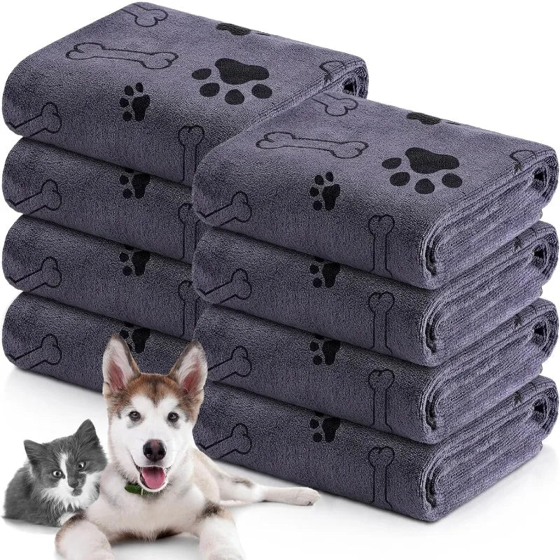 Serviette pour chien en microfibre séchage rapide – 1 pièce, absorbante, idéale après le bain ou pour essuyer la voiture, accessoires pour animaux.