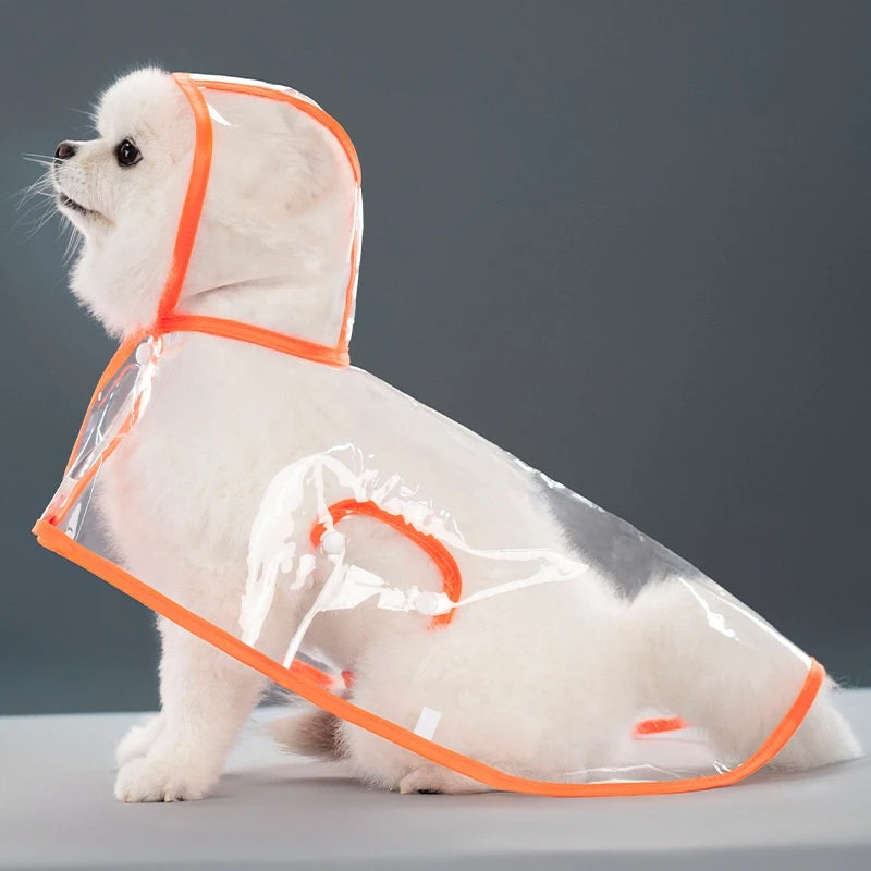 Transparent Dog Raincoat – Waterproof Windproof Jacket for All Dog Sizes