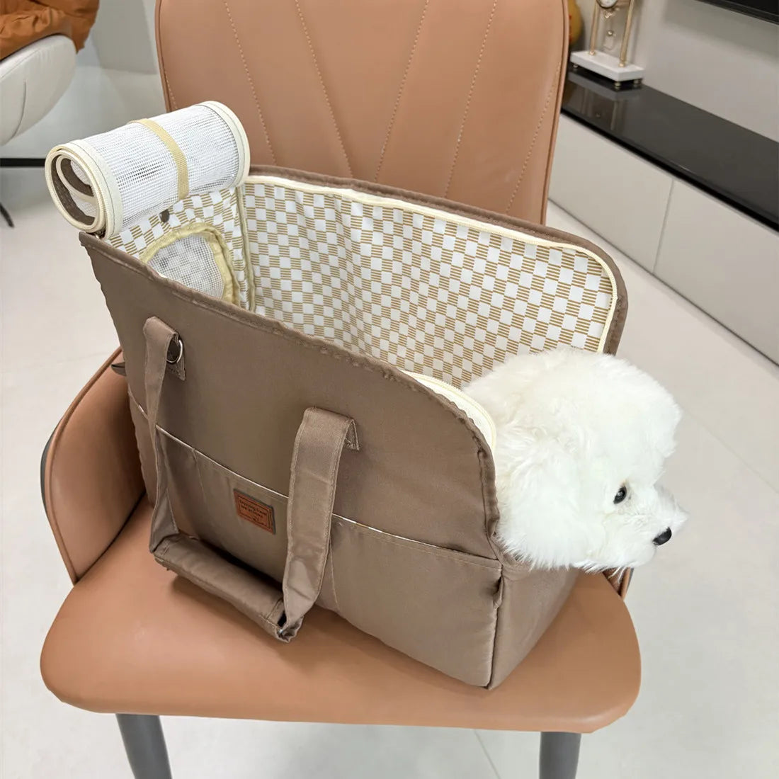 Canvas Pet Carrier Set 4pcs – Crossbody Shoulder Bag for Dogs & Cats