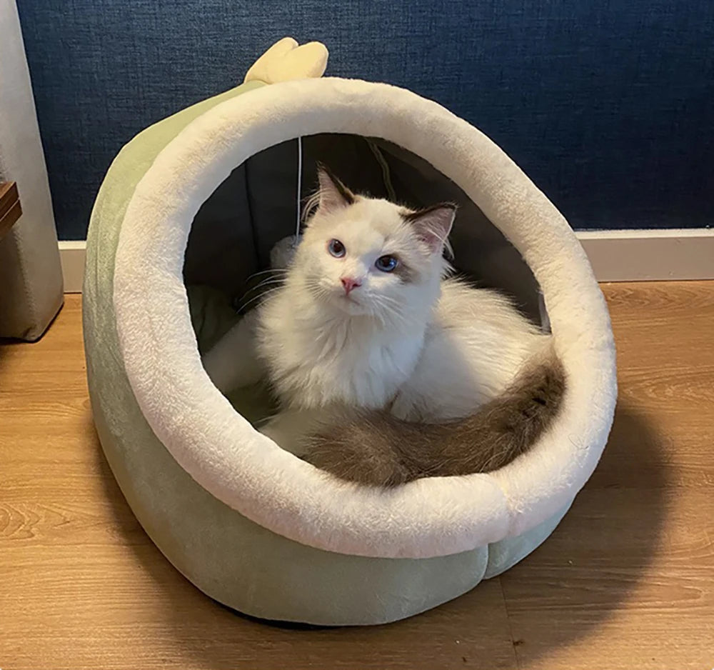 Coussin lavable pour animaux – tapis et panier douillet pour chats et petits chiens, chaud et moelleux, idéal comme niche, lit ou maison pour l’hiver.
