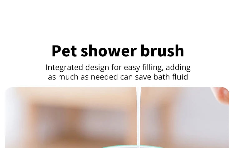 Brosse de bain en silicone pour chien et chat – brosse de toilettage avec réservoir