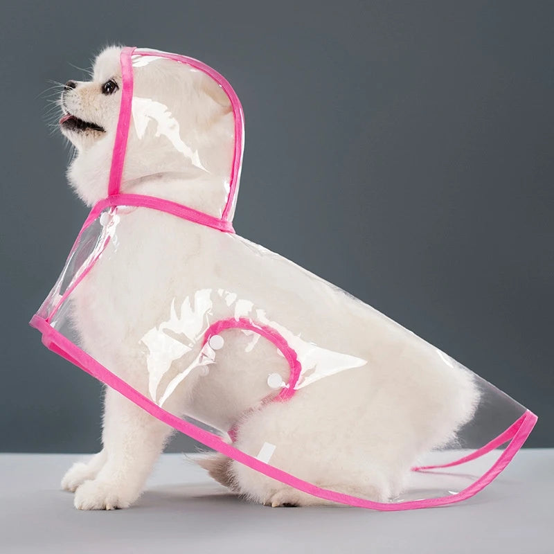 Transparent Dog Raincoat – Waterproof Windproof Jacket for All Dog Sizes