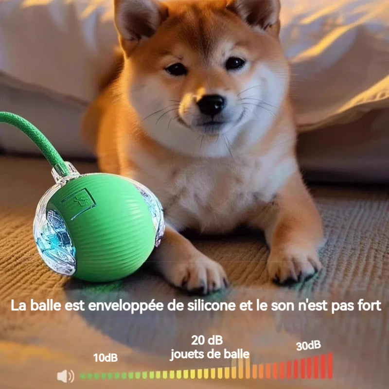 Nouveau jouet interactif pour chien – Balle automatique rechargeable, jouet intelligent pour chiots, balle interactive intelligente pour chiens.