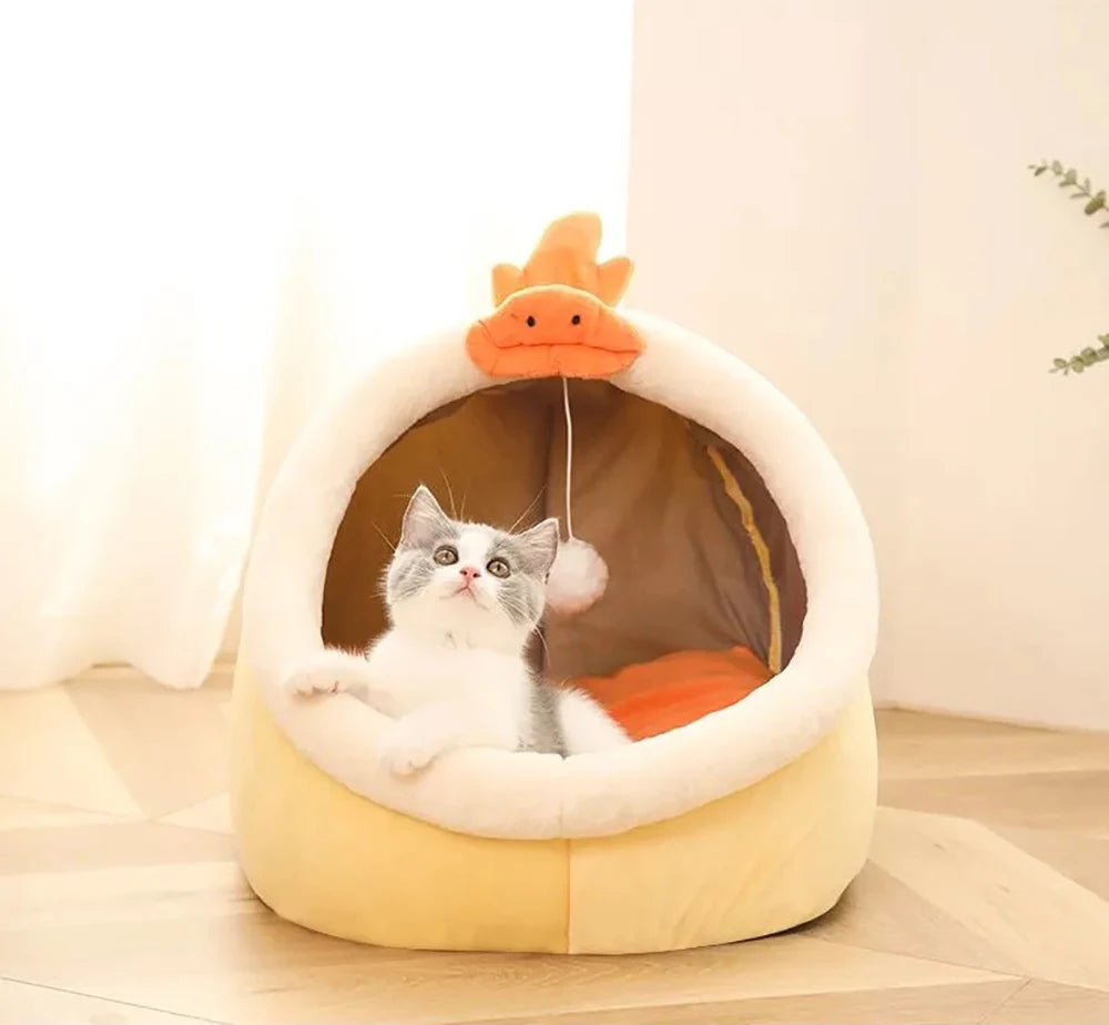 Coussin lavable pour animaux – tapis et panier douillet pour chats et petits chiens, chaud et moelleux, idéal comme niche, lit ou maison pour l’hiver.