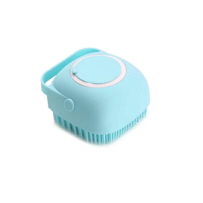 Brosse de bain en silicone pour chien et chat – brosse de toilettage avec réservoir