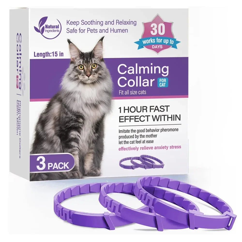 Flea & Tick Collar for Dogs & Cats – 3 Pack Calming Collar