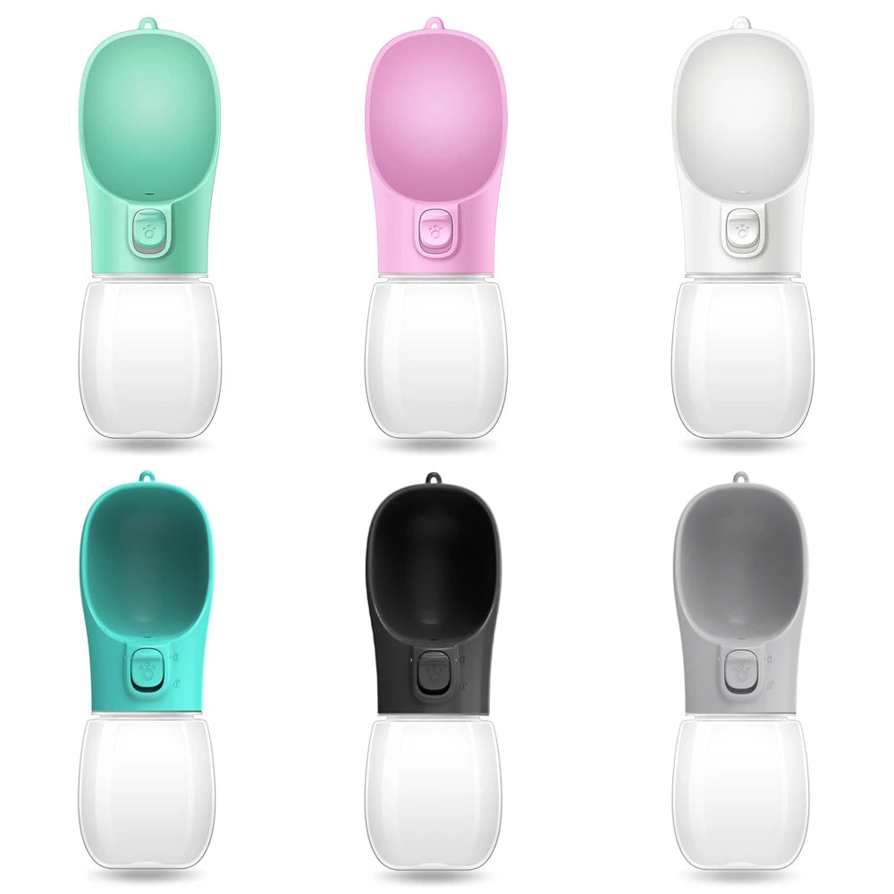 Gourde portable pour chien et chat – bouteille d’eau anti-fuite avec bol intégré