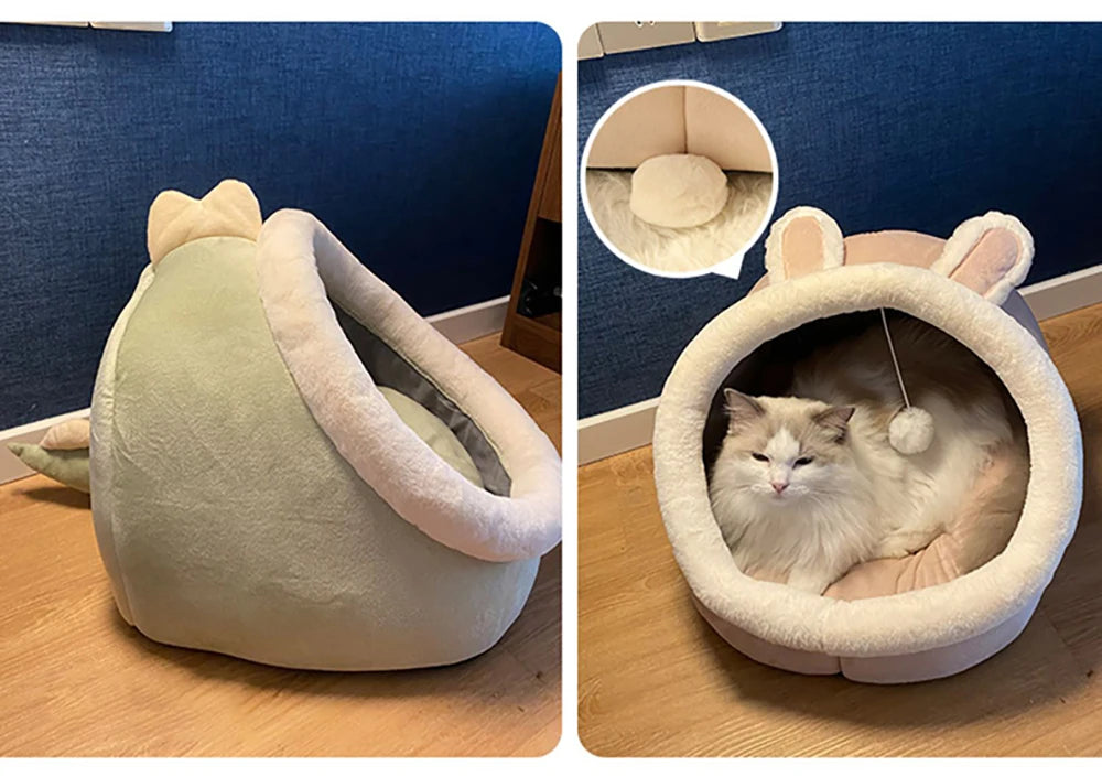 Coussin lavable pour animaux – tapis et panier douillet pour chats et petits chiens, chaud et moelleux, idéal comme niche, lit ou maison pour l’hiver.