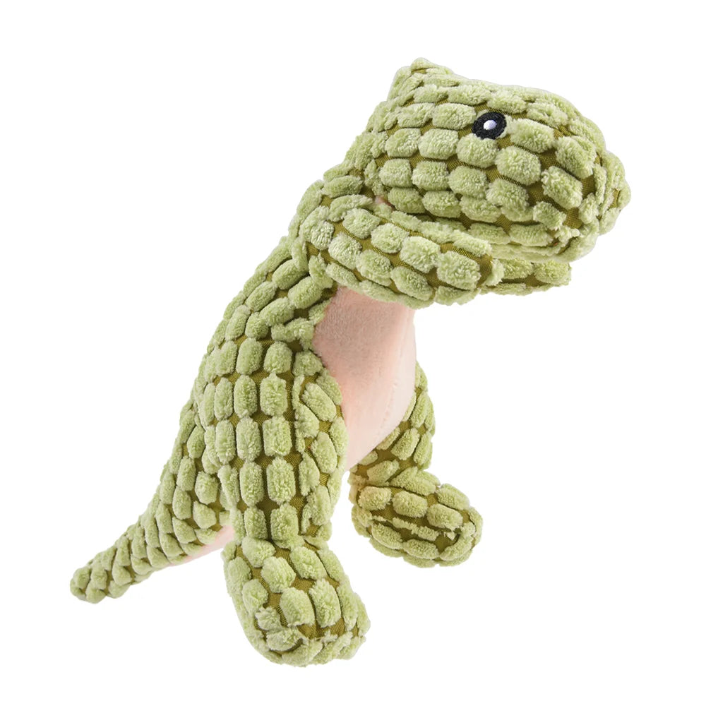 Plush Dinosaur Dog Toy – Interactive Chew Toy for Small Dogs & Cats