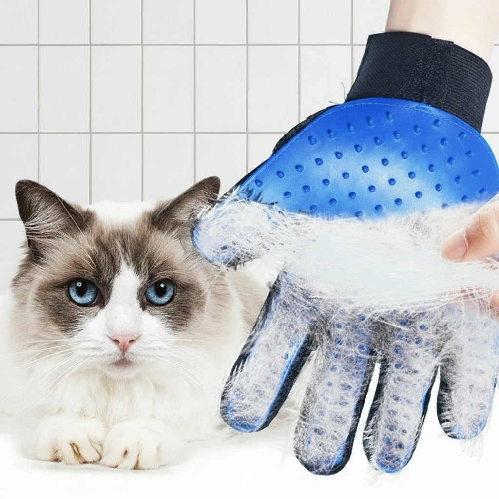 Pet Grooming Gloves – Durable Hair Removal Gloves for Dogs & Cats