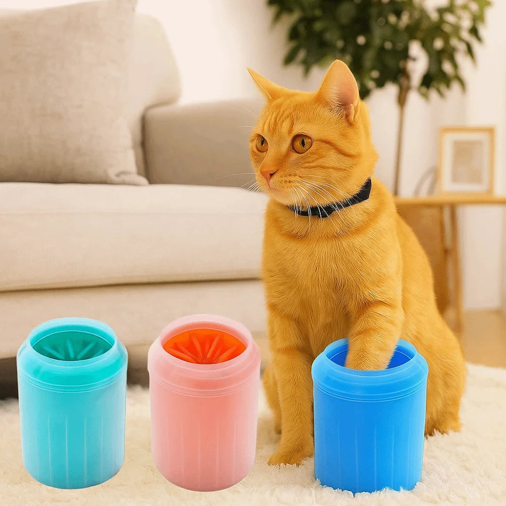 Silicone Dog Paw Cleaner Cup – Portable Pet Paw Washer for Muddy Paws