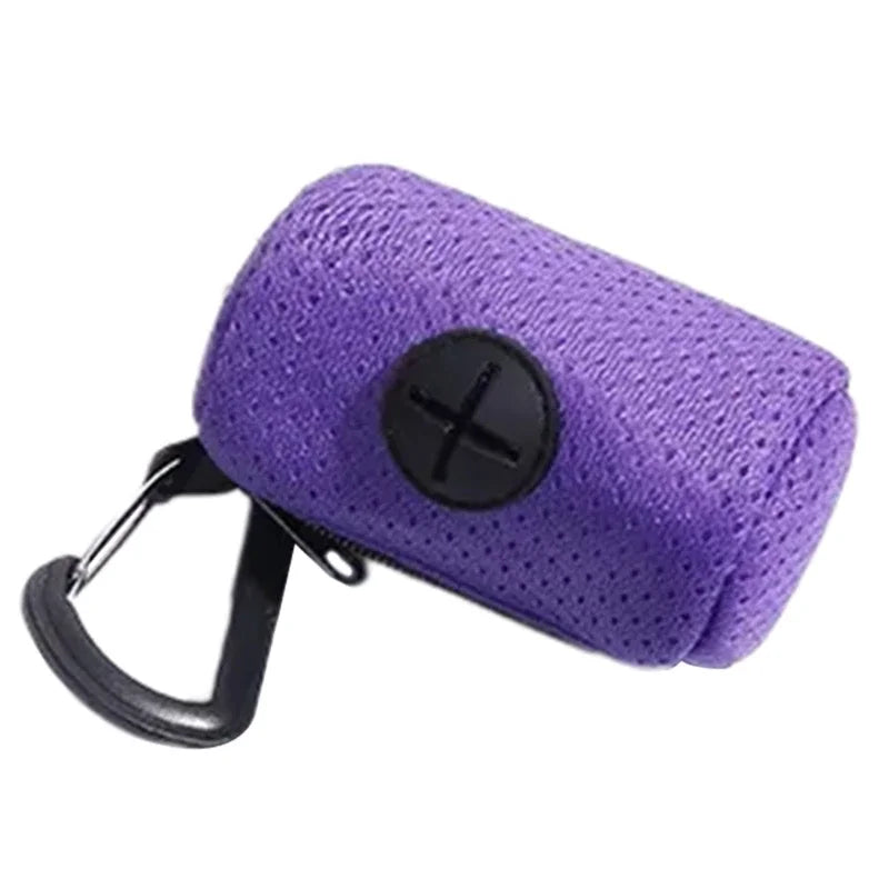 Distributeur de sacs à déjections pour chiens – support pratique pour sacs ramasse-crottes, outil de nettoyage portable pour promenades.