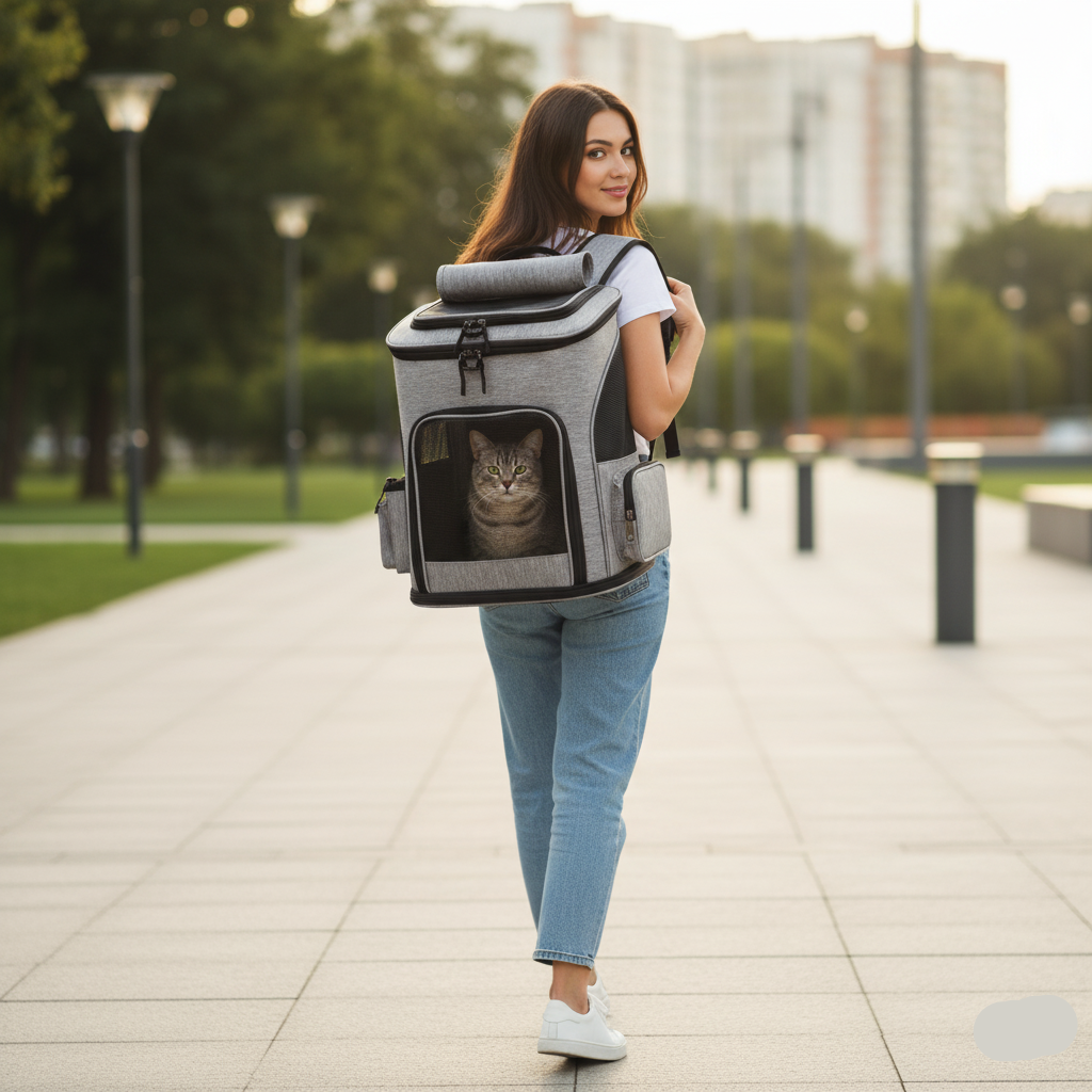 Astronaut Pet Backpack – Expandable Space Capsule Carrier for Cats & Dogs