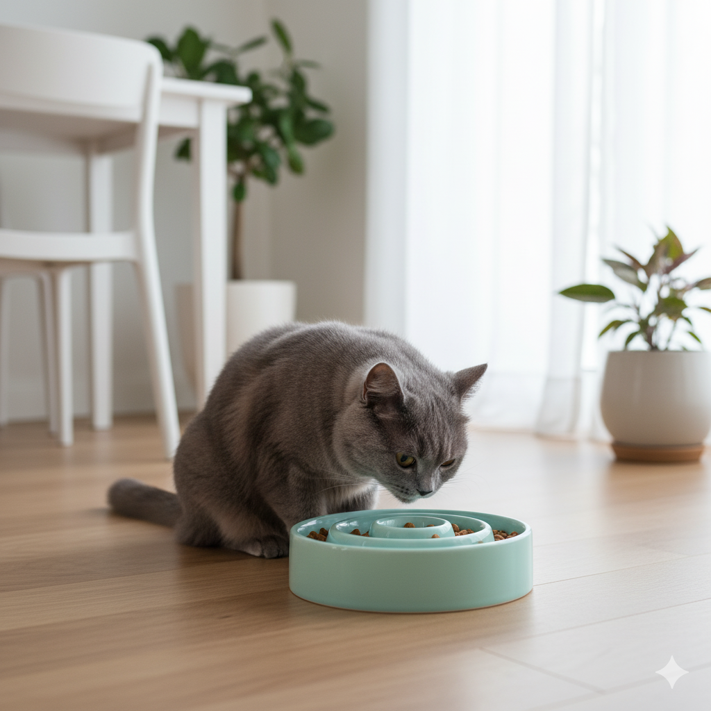 Dog Slow Feeder Bowl – Anti-Gulping Non-Slip Feeding Dish for All Sizes