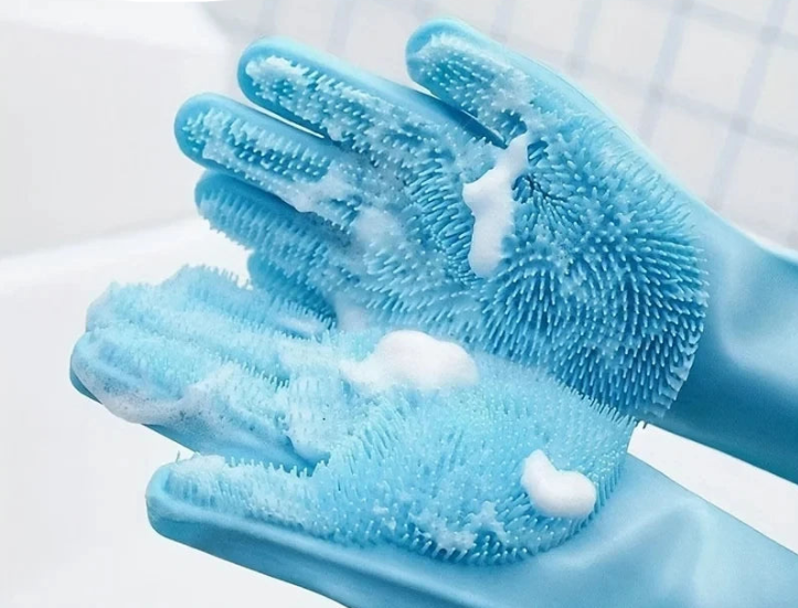 Pet Grooming Silicone Glove – Bath & Hair Removal Brush for Dogs & Cats