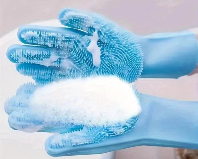 Pet Grooming Silicone Glove – Bath & Hair Removal Brush for Dogs & Cats