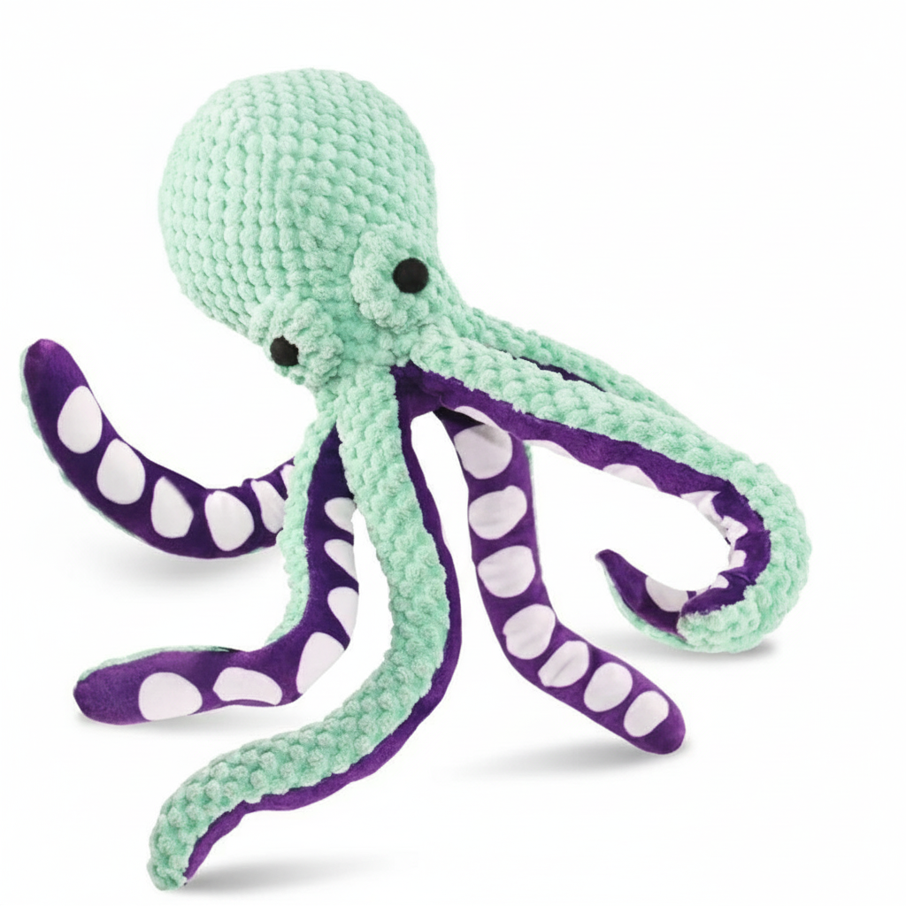 Dog Plush Octopus Toy – Interactive Sound Play Companion