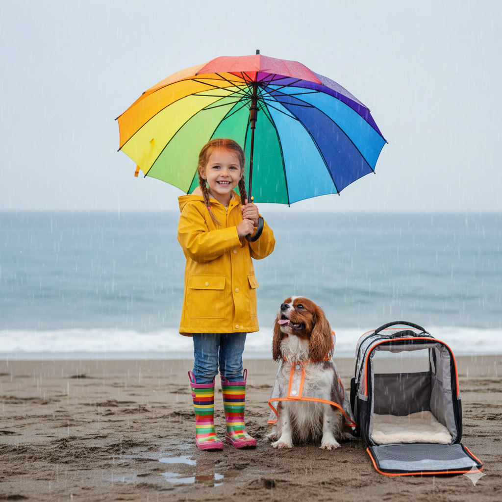 Transparent Dog Raincoat – Waterproof Windproof Jacket for All Dog Sizes