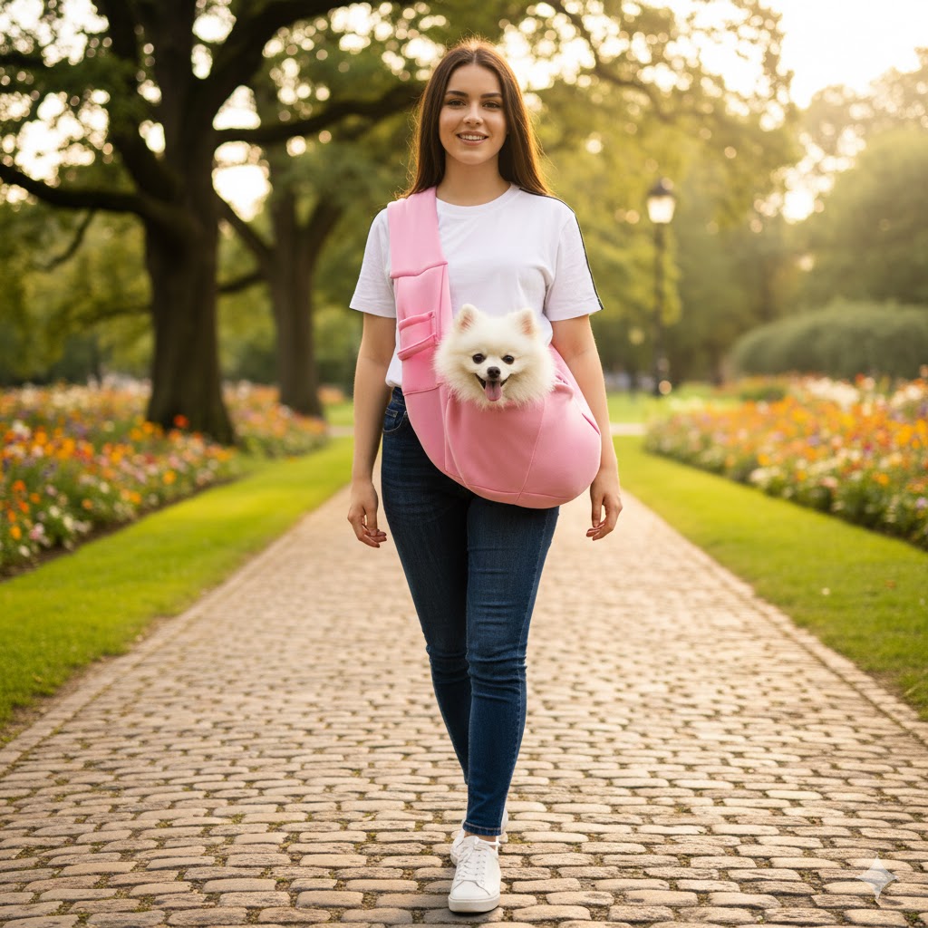 Portable Pet Carrier Bag – Breathable Foldable Shoulder Bag for Small Dogs & Cats